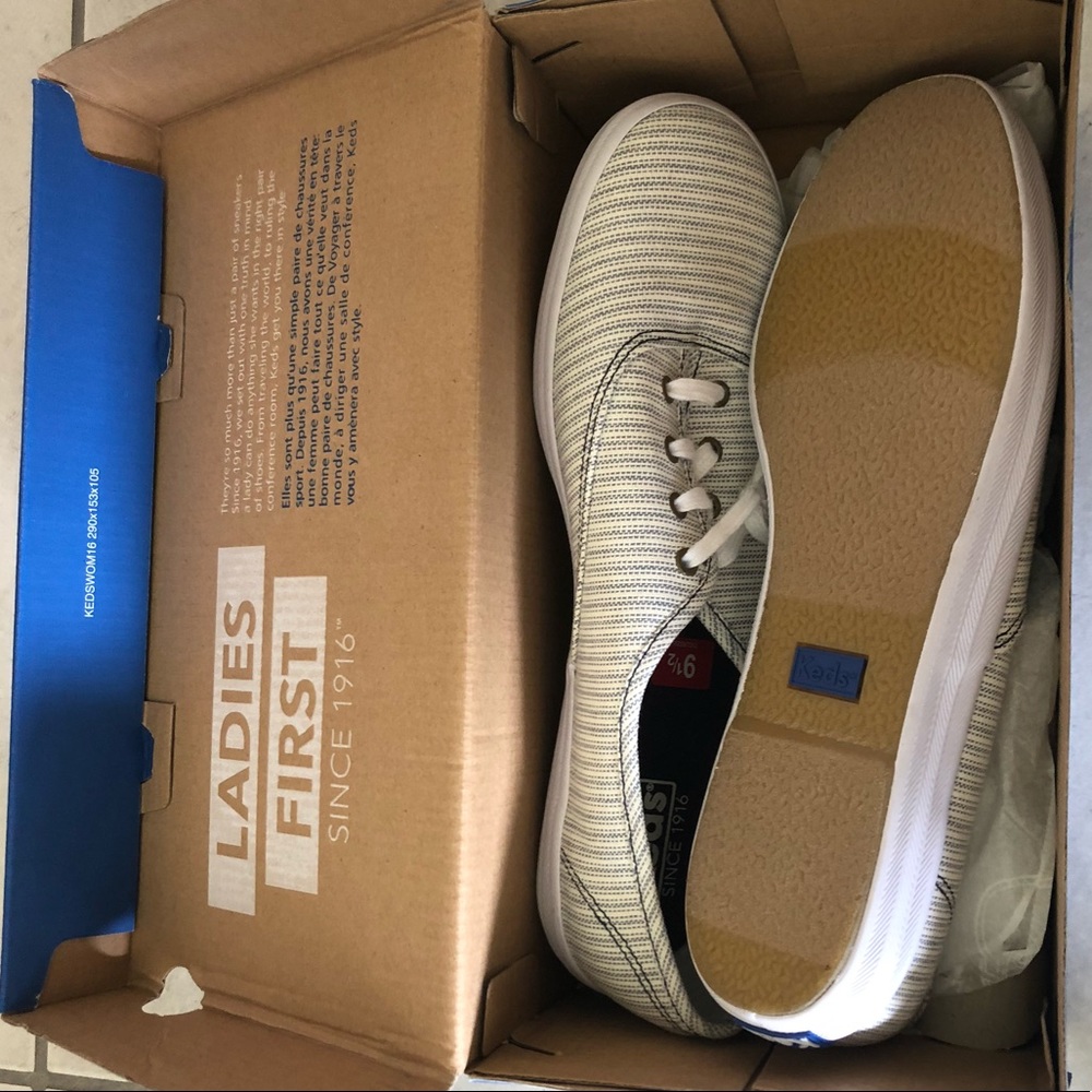White Striped Keds Champion
